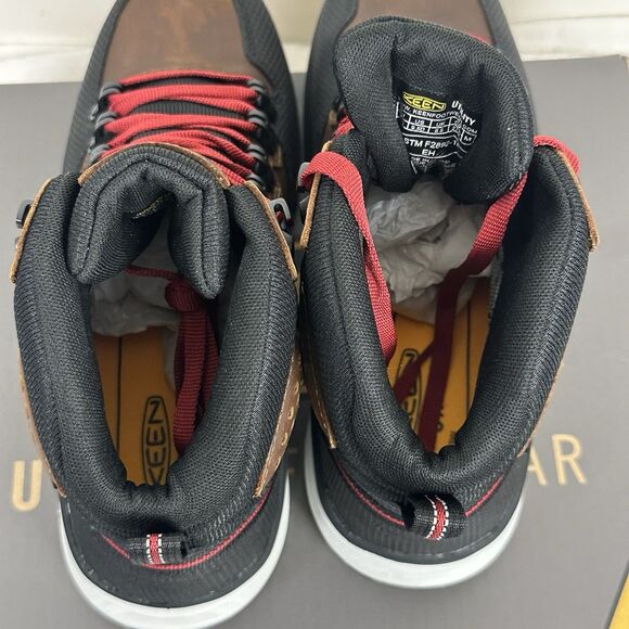 Keen 'Red Hook Mid' Men's Leather WP EH Safety Toe Oil/Slip Resistant Work Boot - Picture 11 of 16